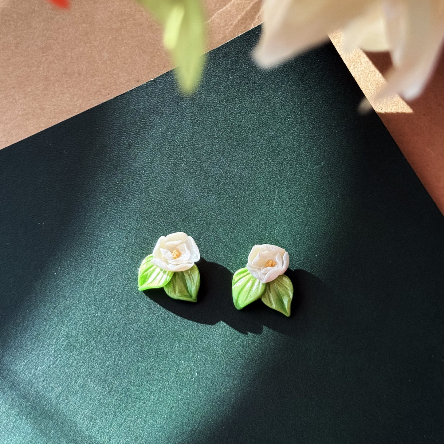 14K Gold-filled Hand-sculpted Floral Earrings - Fresh Bloom
