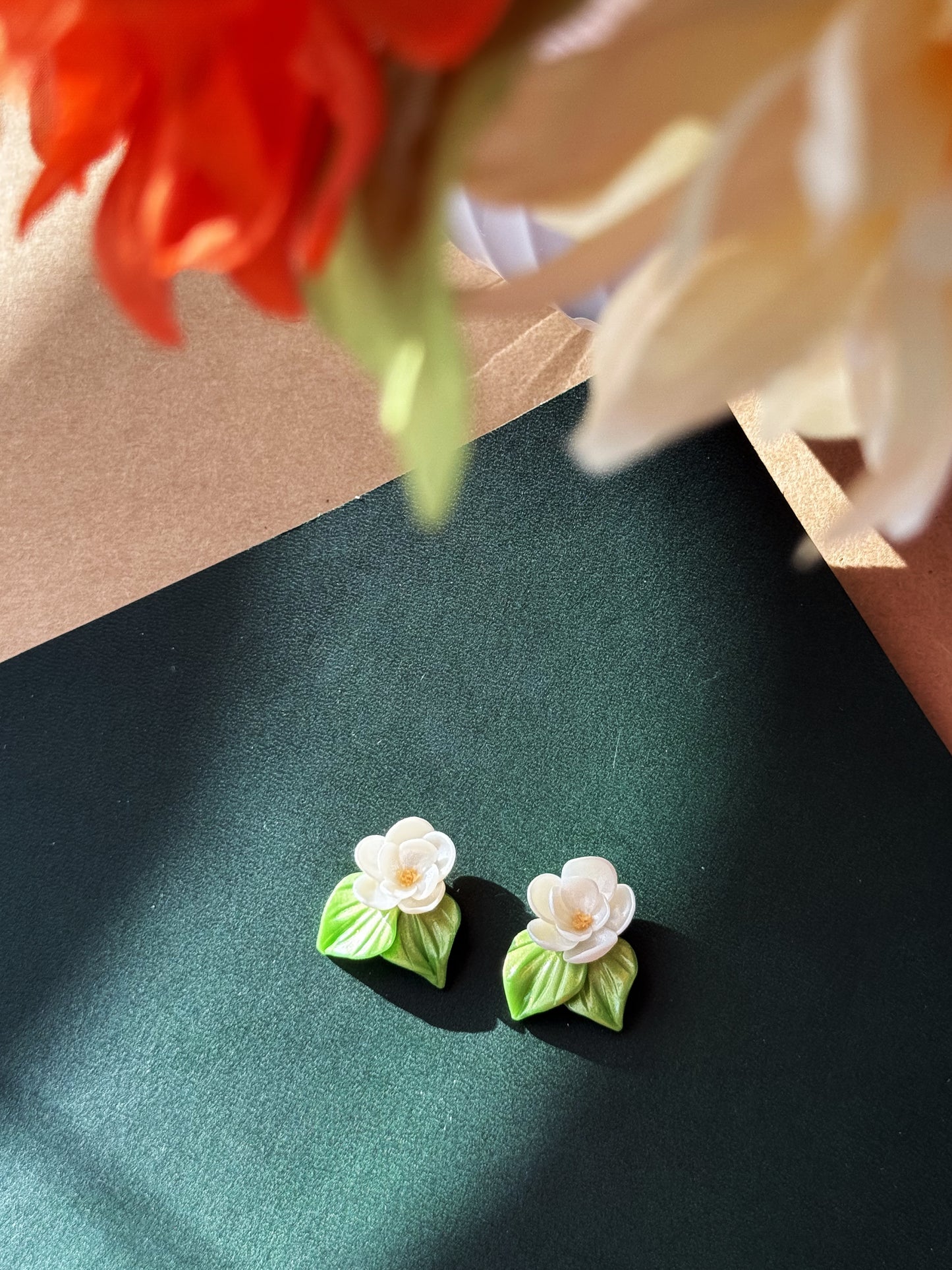 14K Gold-filled Hand-sculpted Floral Earrings - Fresh Bloom