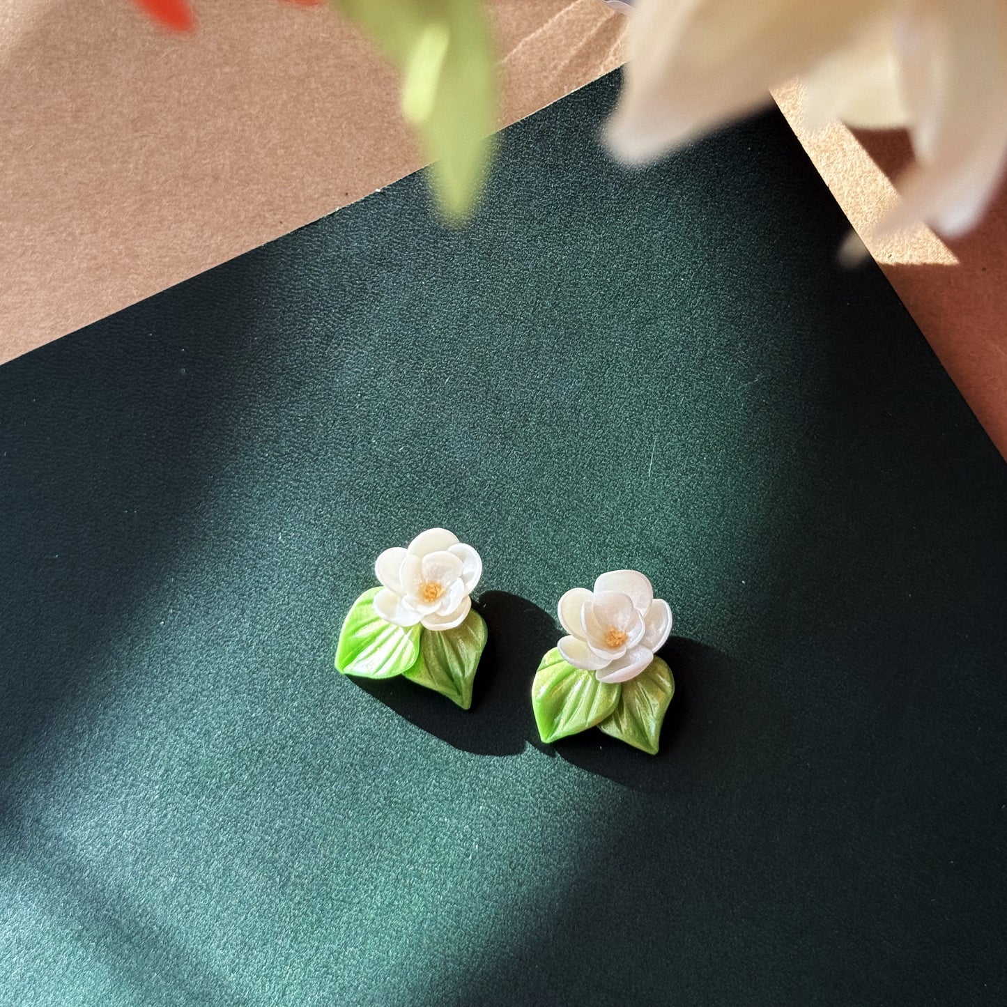 14K Gold-filled Hand-sculpted Floral Earrings - Fresh Bloom