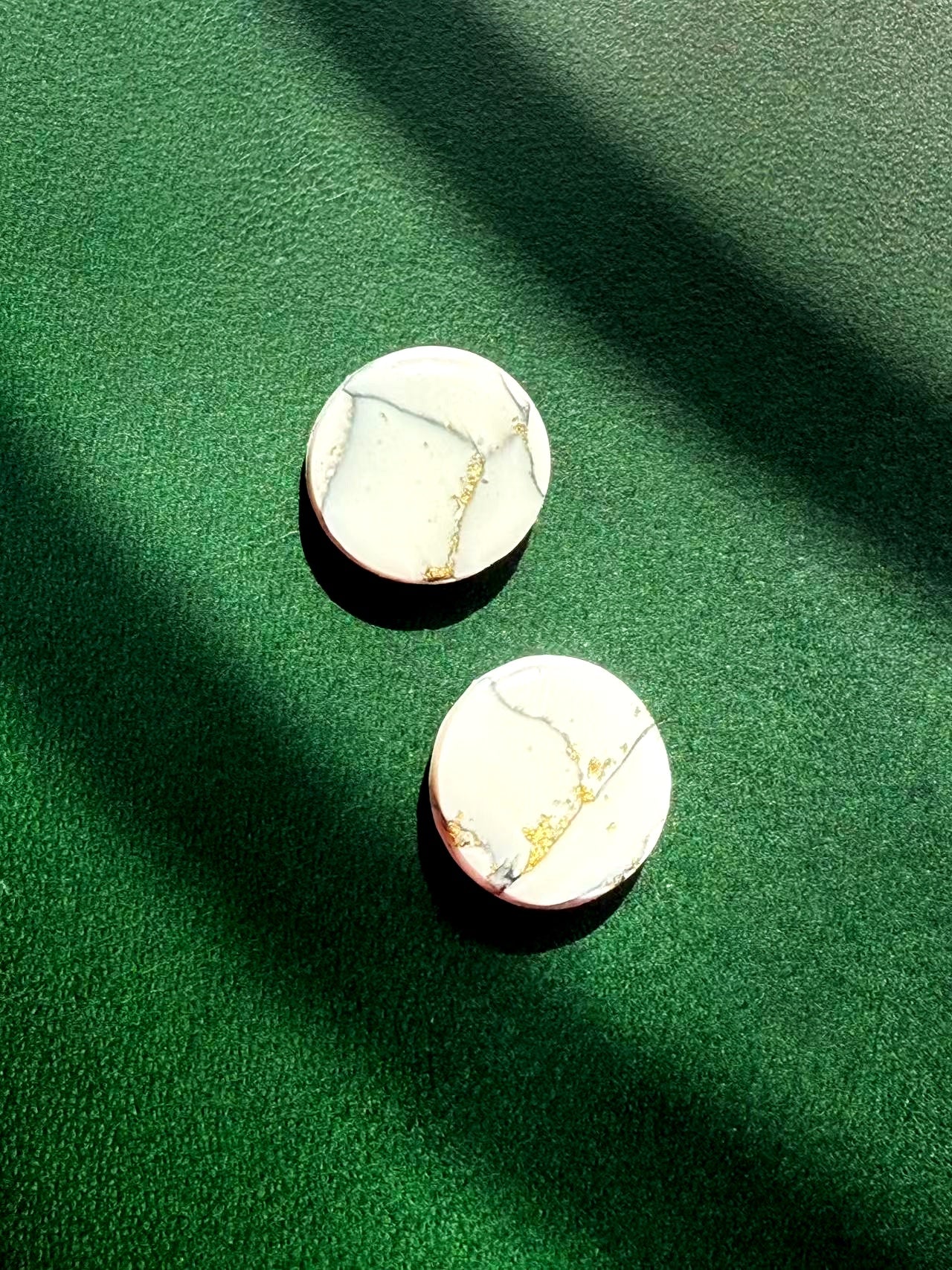 Marble Effect Earrings - Classic