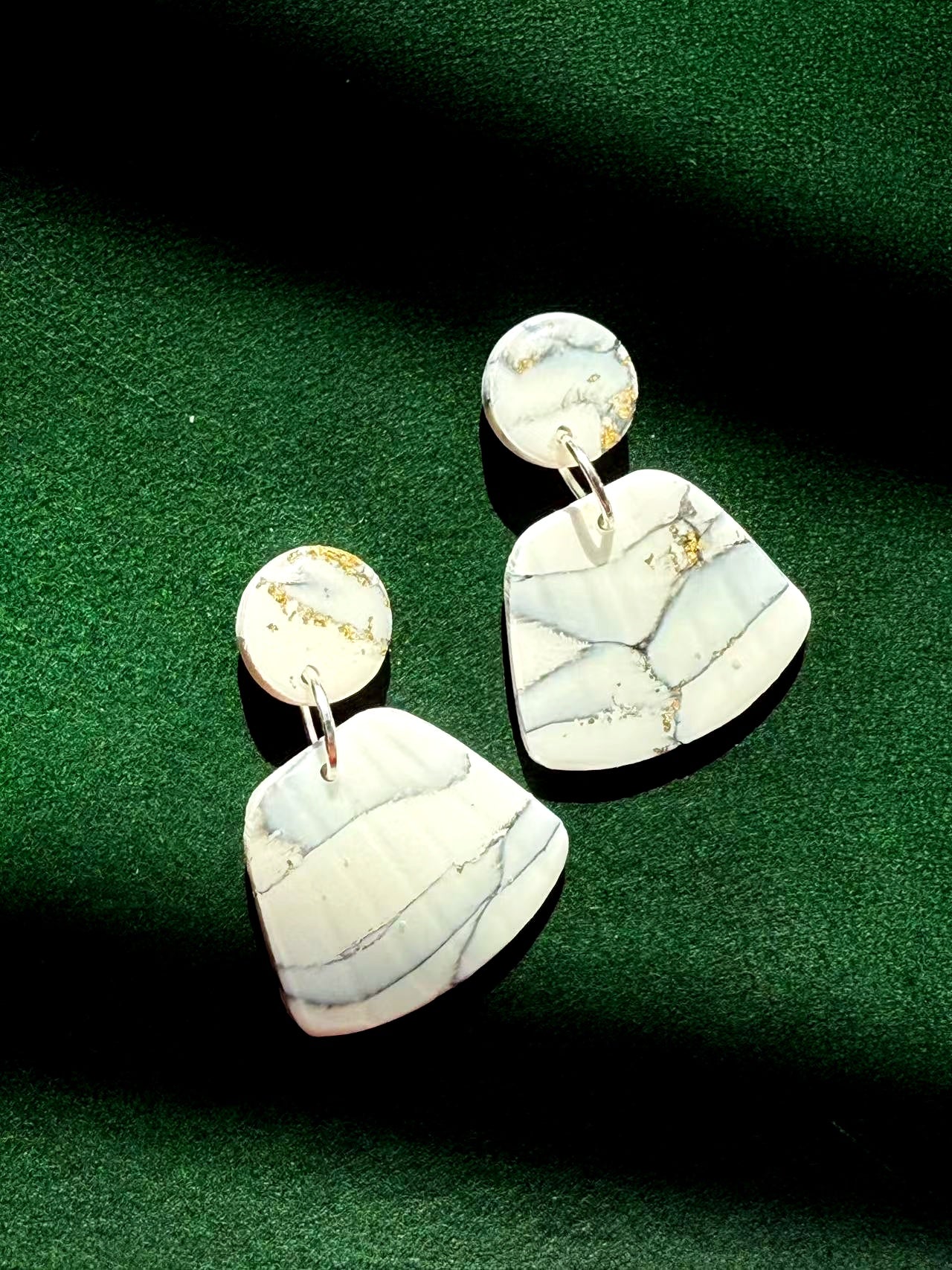 Marble Effect Earrings - Classic