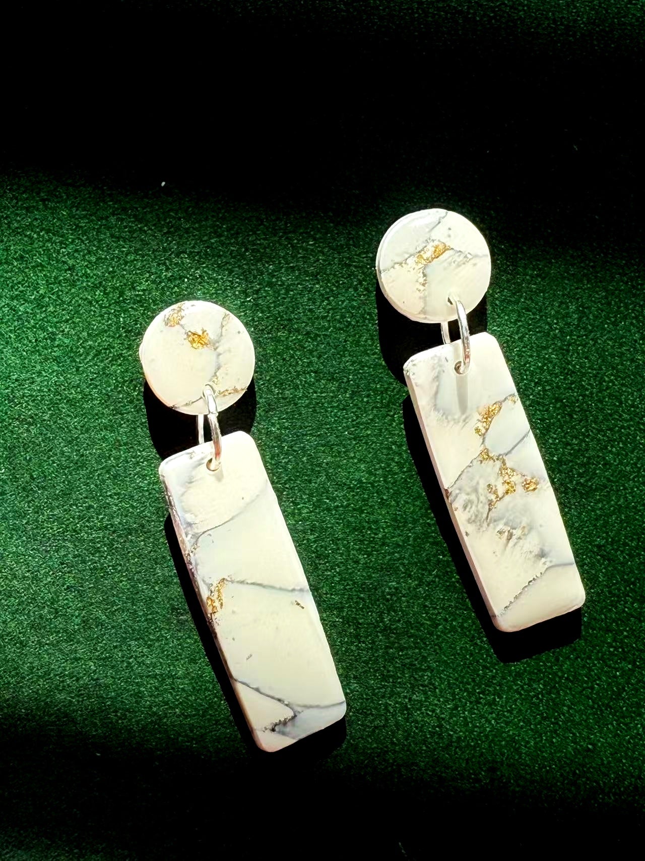 Marble Effect Earrings - Classic