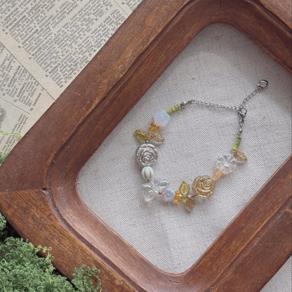 Butterfly Reverie · Pure Light | Czech Glass Vintage  Style Bracelet