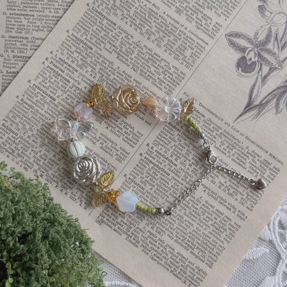 Butterfly Reverie · Pure Light | Czech Glass Vintage  Style Bracelet