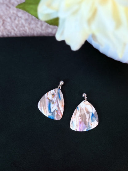 Marble Effect Earrings - Celestial Drift