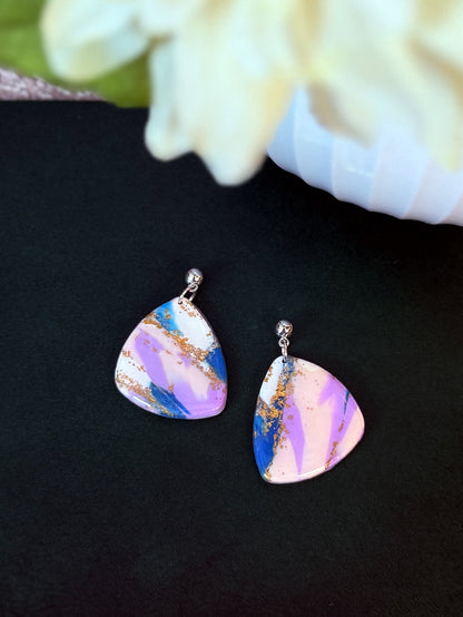 Marble Effect Earrings - Celestial Drift