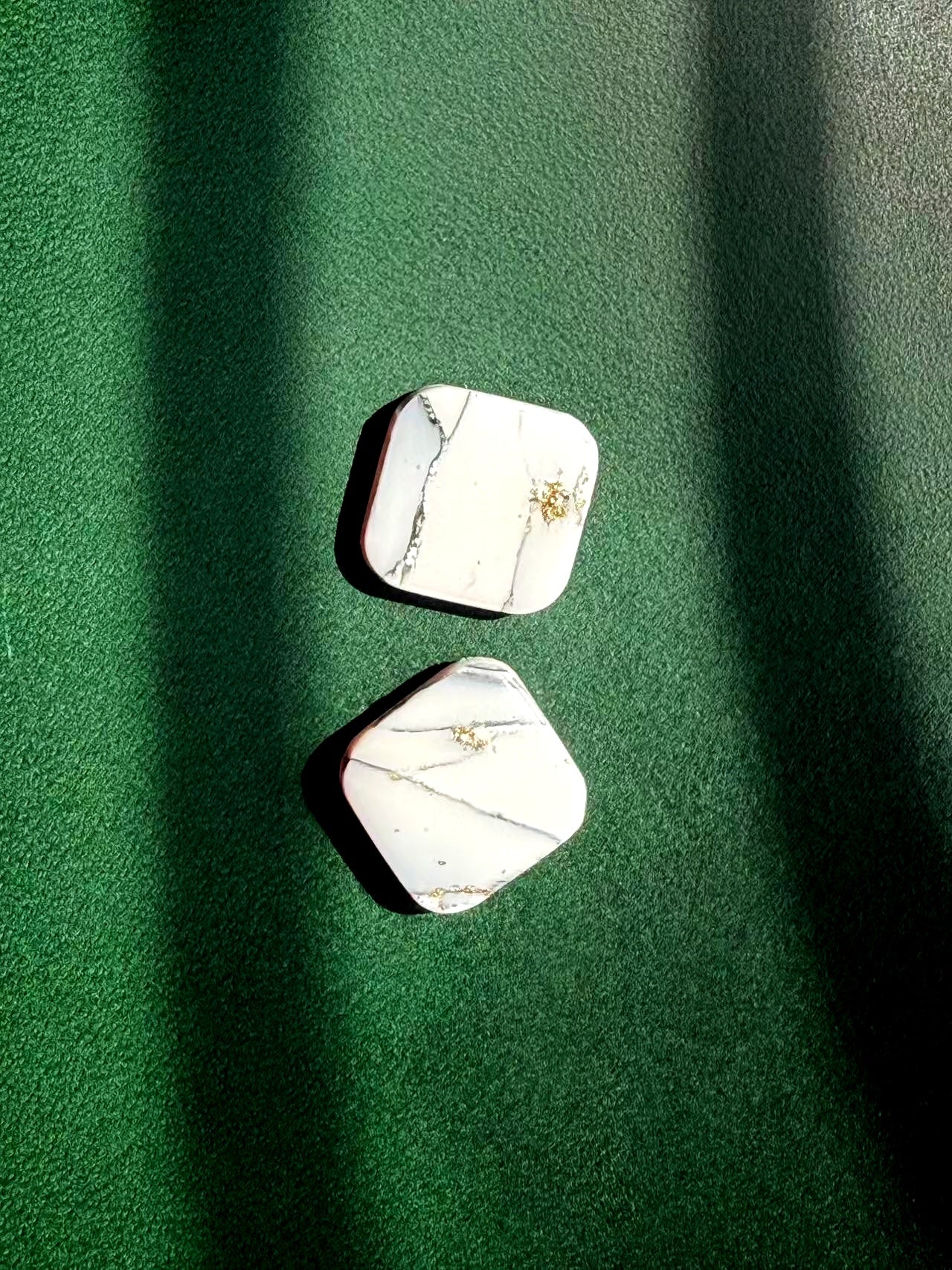 Marble Effect Earrings - Classic