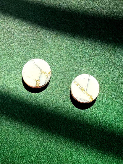 Marble Effect Earrings - Classic